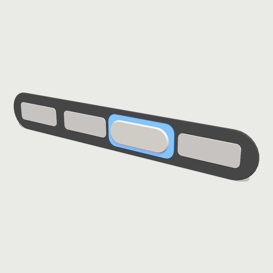 Tab Bar low-poly 3D model
