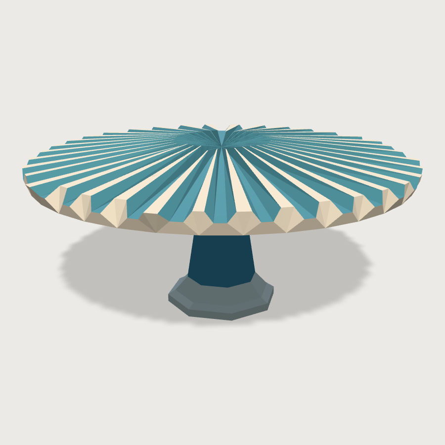 Table Acropora low-poly 3D model