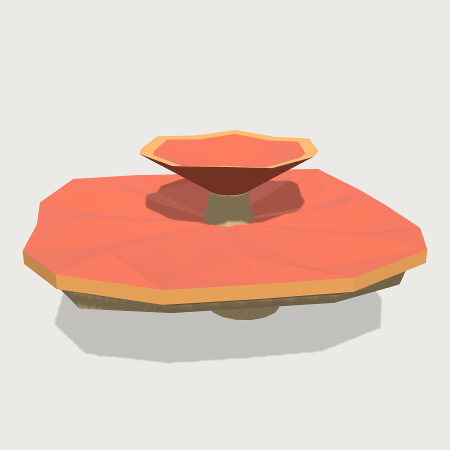 Table Coral low-poly 3D model