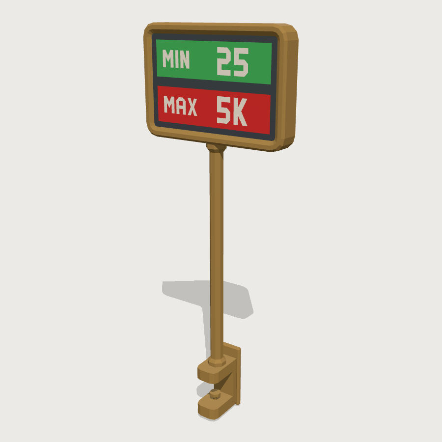 Table Limit Sign low-poly 3D model