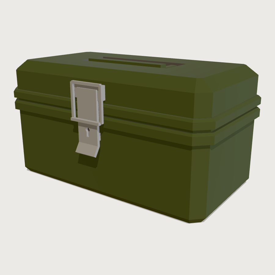 Tackle Box low-poly 3D model