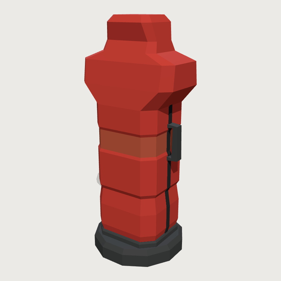 Tackle Dummy low-poly 3D model