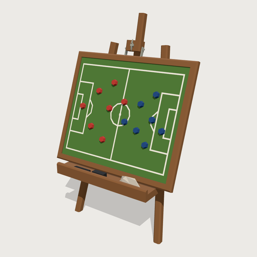 Tactics Board low-poly 3D model
