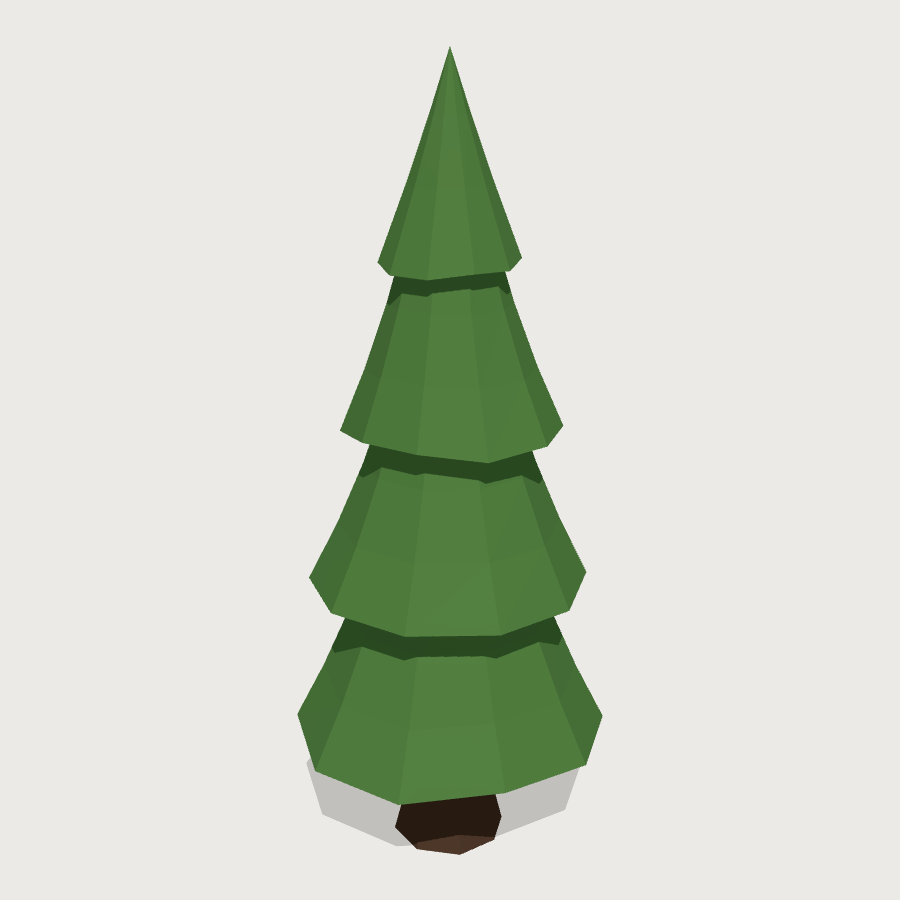 Tall Pine Tree low-poly 3D model