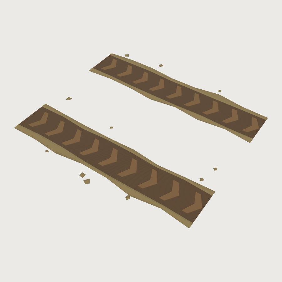 Tank Track Rut Decal low-poly 3D model
