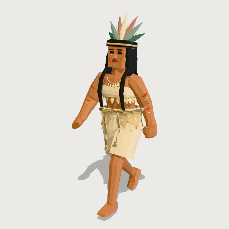 Tapati Dancer low-poly 3D model