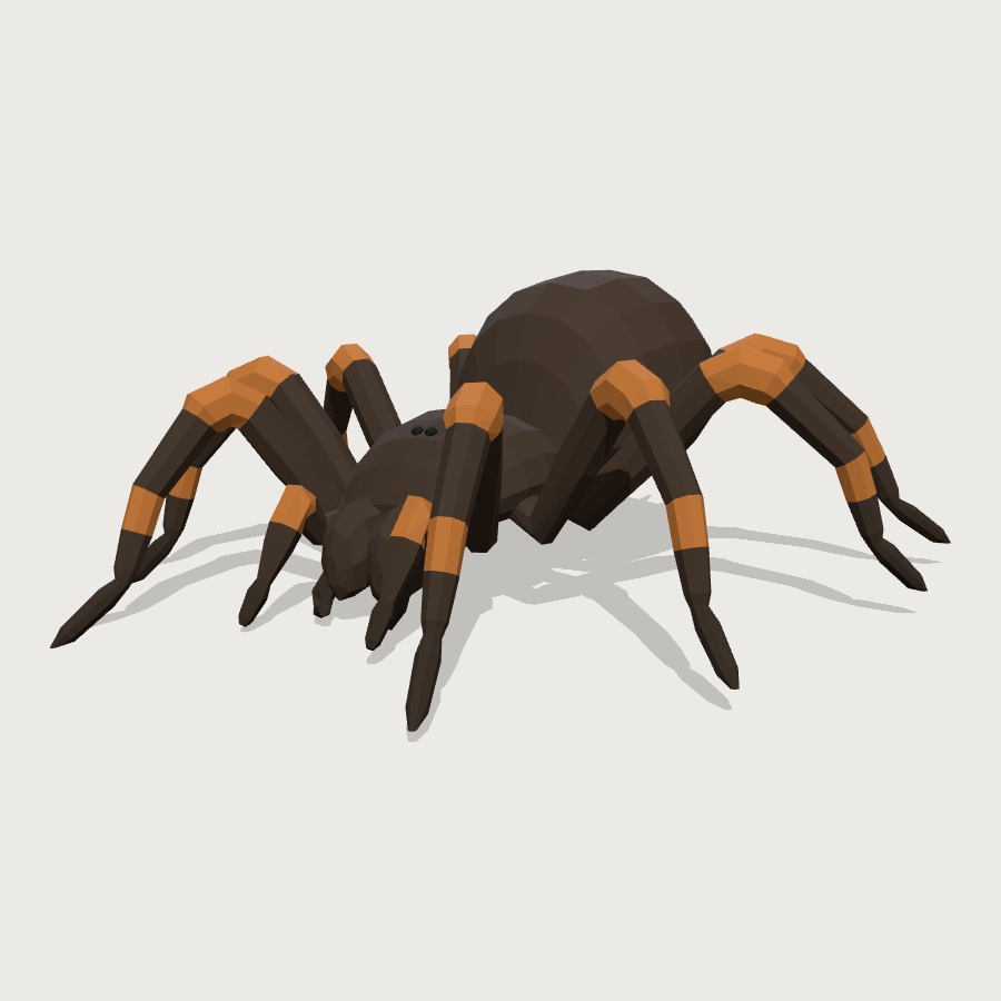Tarantula low-poly 3D model