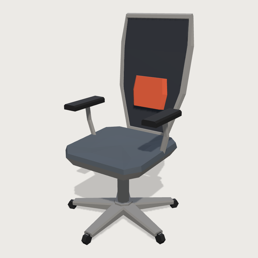 Task Chair low-poly 3D model