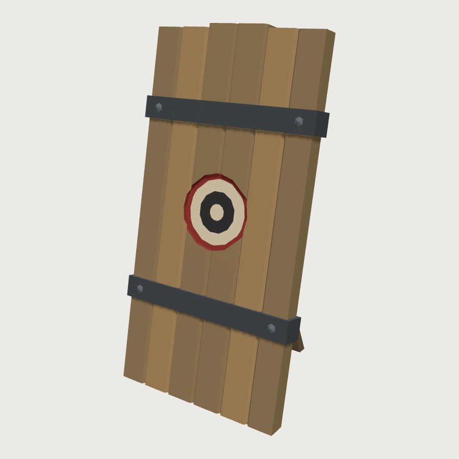 Tate Standing Shield low-poly 3D model