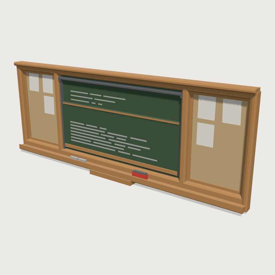 Teaching Board low-poly 3D model
