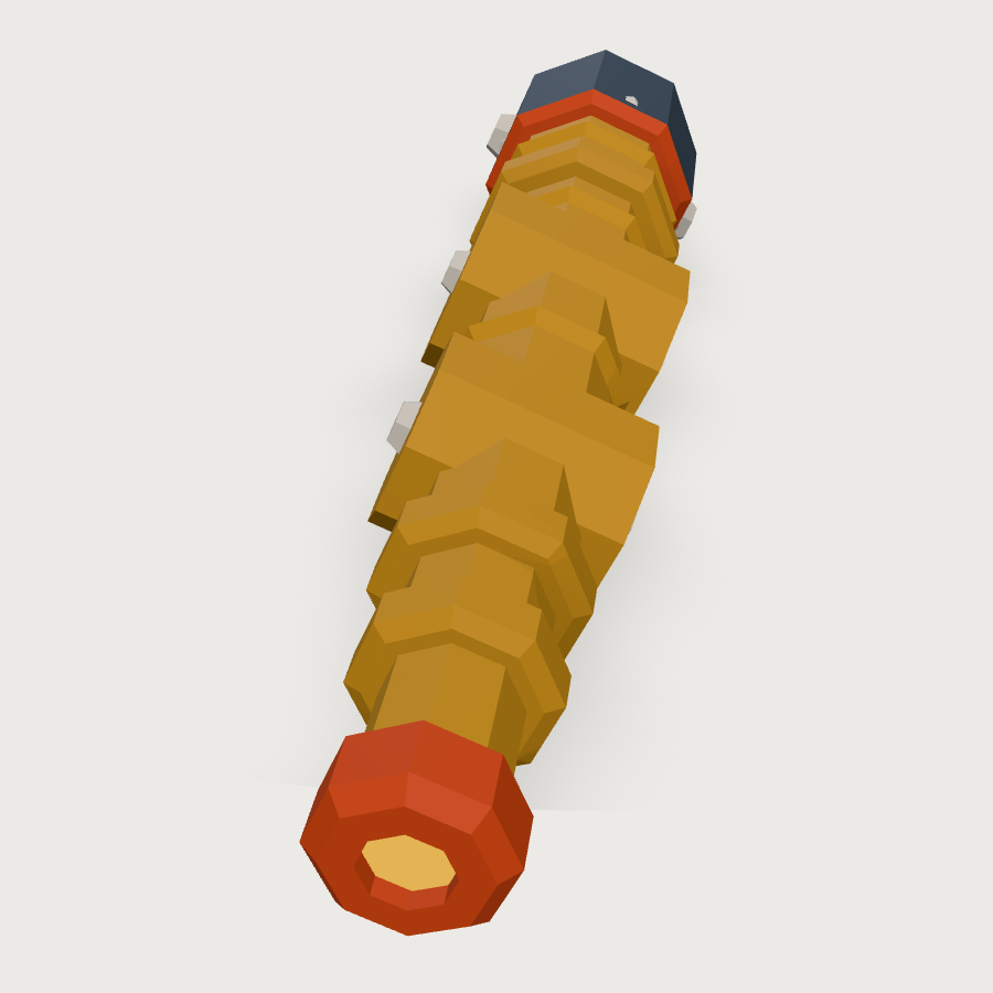 Telescoping Pinky low-poly 3D model