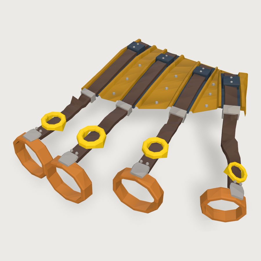 Tendon Harness low-poly 3D model