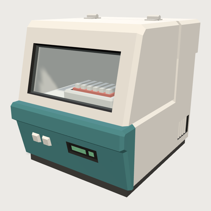Thermocycler low-poly 3D model