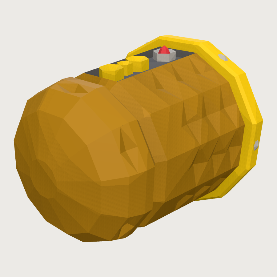 Thimble Cap low-poly 3D model
