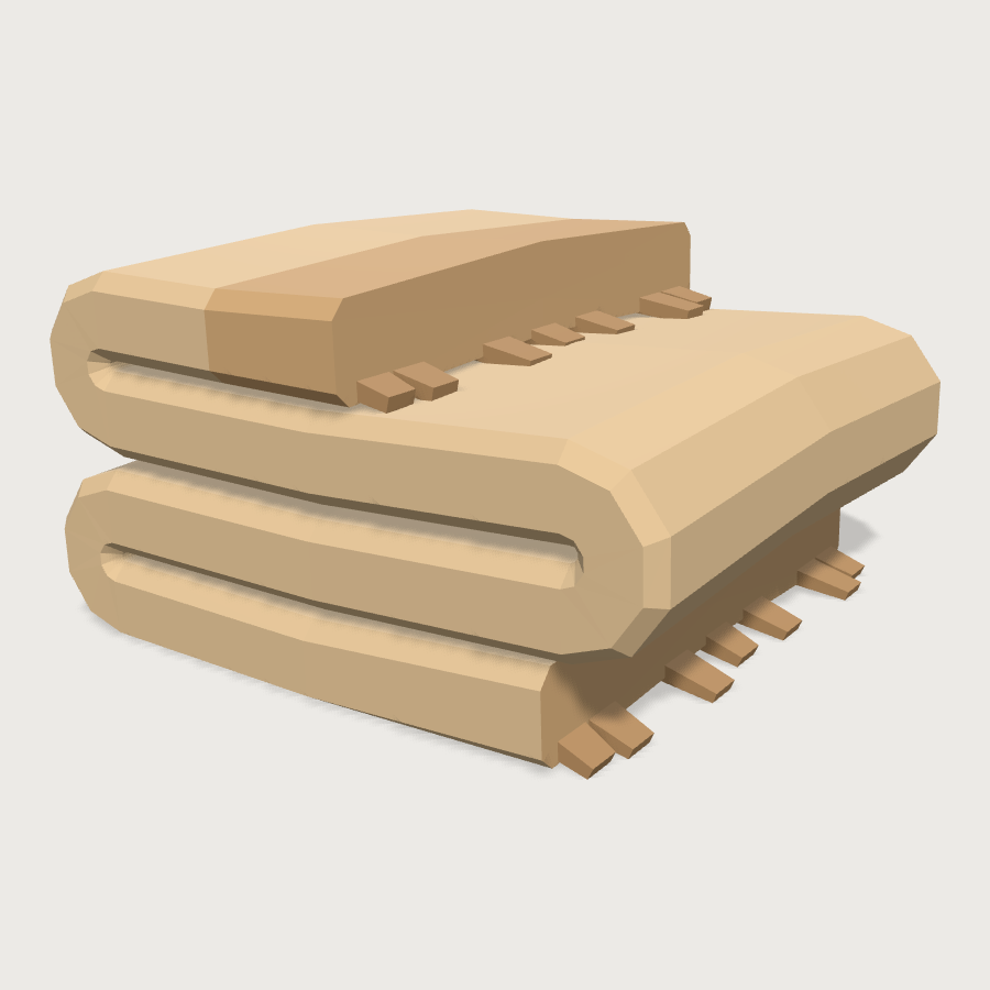 Throw Blanket low-poly 3D model