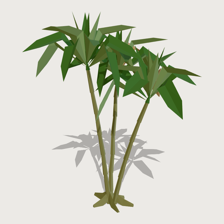 Ti Plant low-poly 3D model