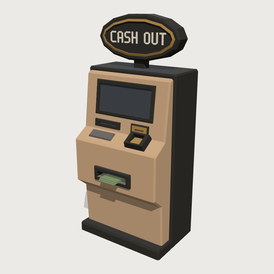 Ticket Redemption Kiosk low-poly 3D model
