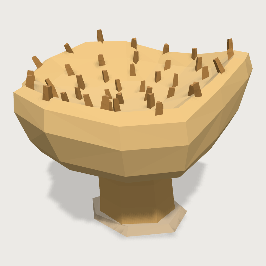 Toadstool Coral low-poly 3D model
