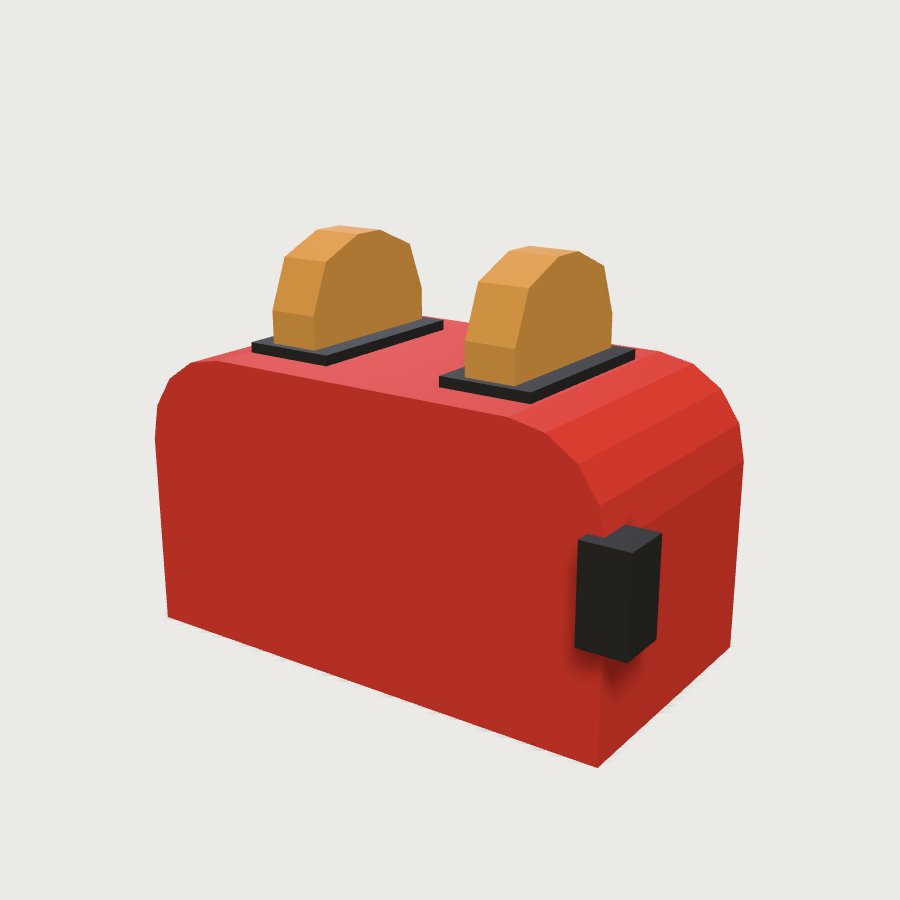 Toaster low-poly 3D model