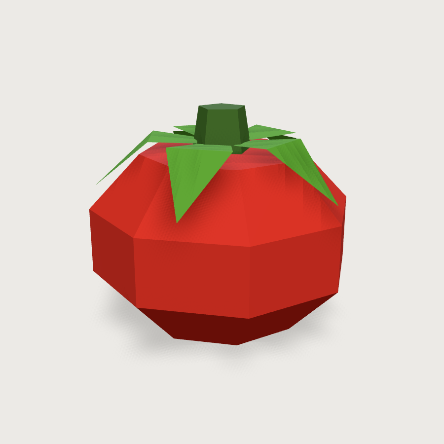 Tomato low-poly 3D model