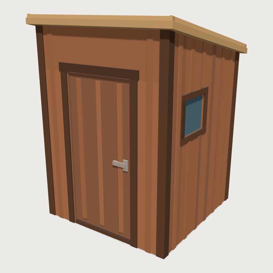 Tool Shed low-poly 3D model