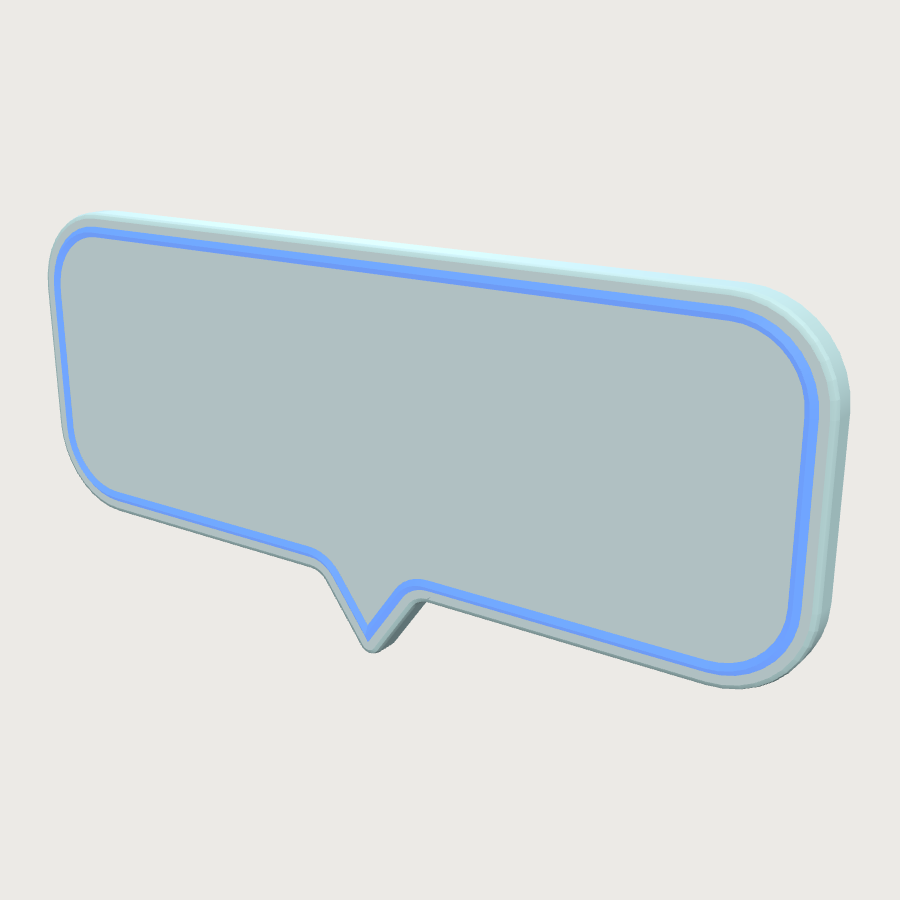 Tooltip Bubble low-poly 3D model