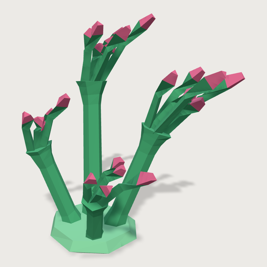 Torch Coral low-poly 3D model