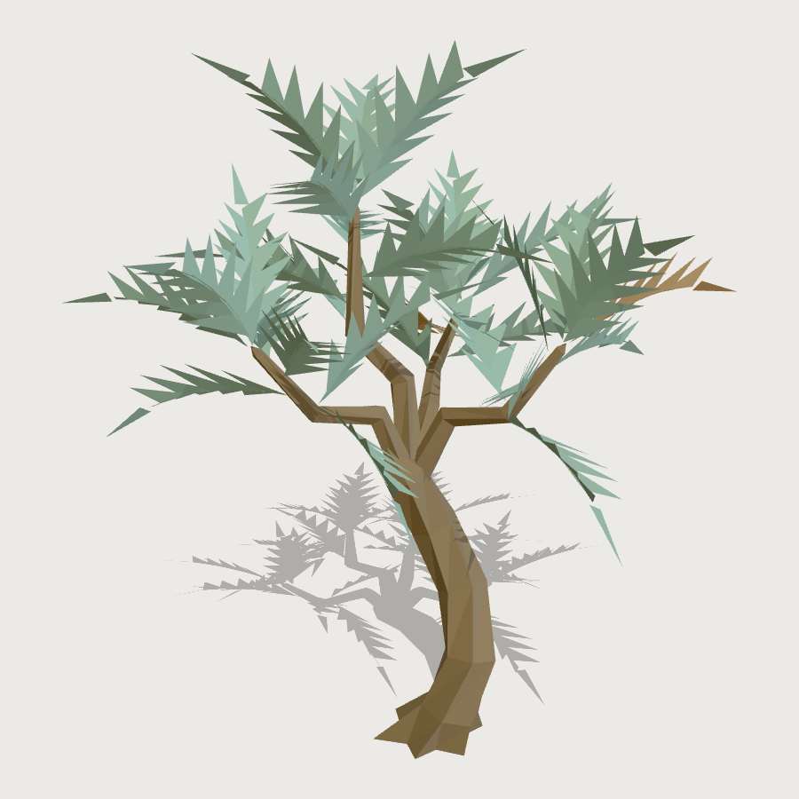 Toromiro Tree low-poly 3D model