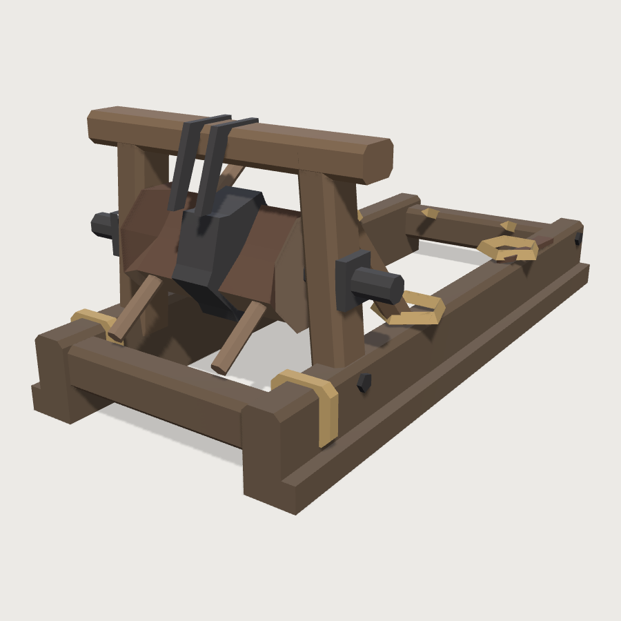 Torture Rack low-poly 3D model