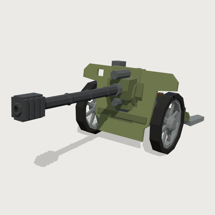 Towed Field Howitzer low-poly 3D model