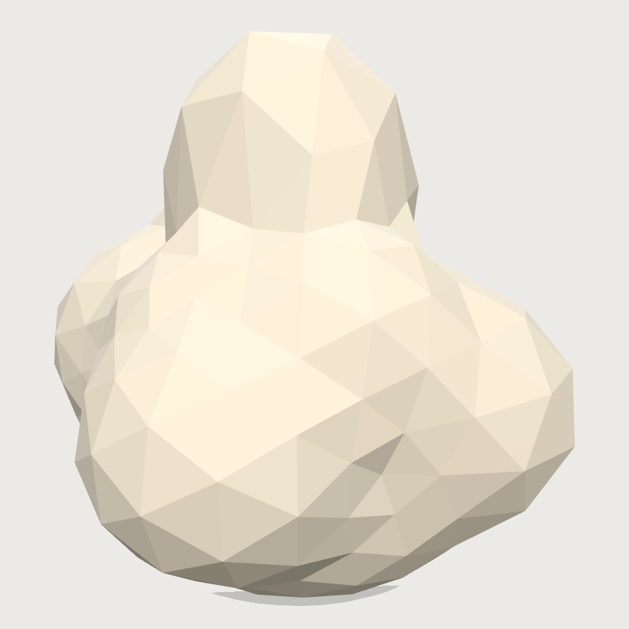 Low-poly cloud low-poly 3D model