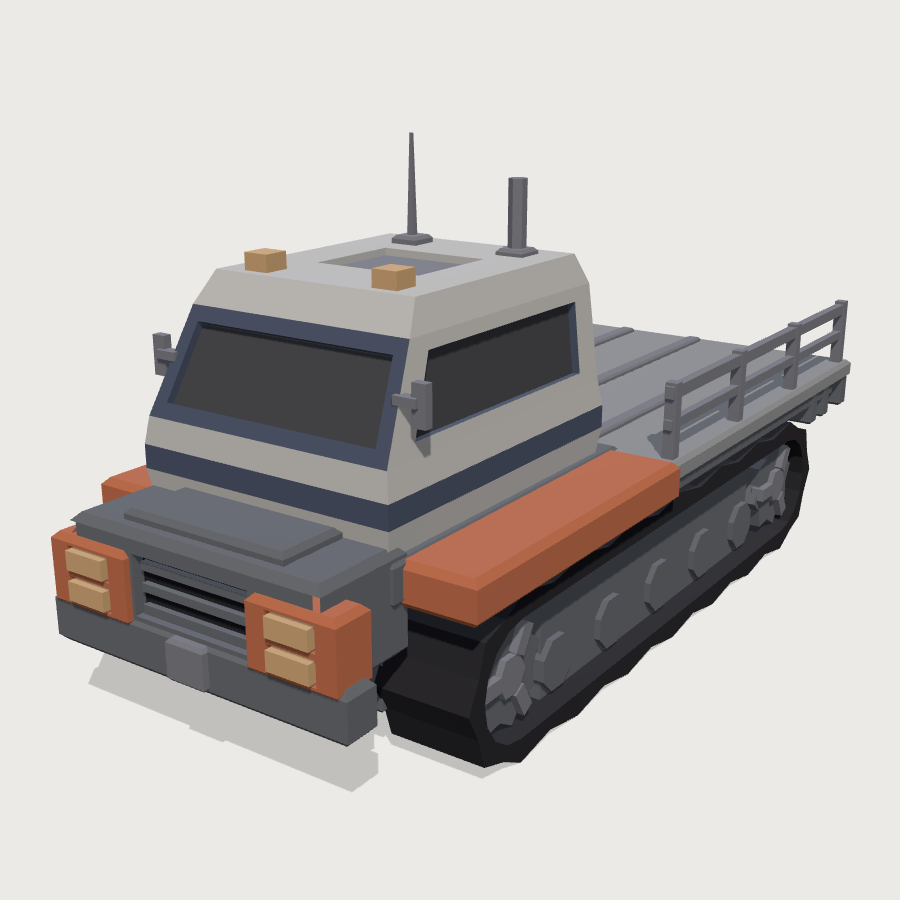 Tracked Crawler low-poly 3D model