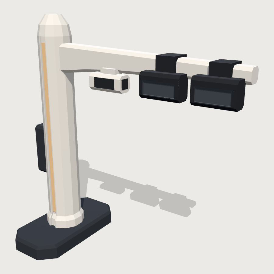 Traffic Signal Gantry low-poly 3D model