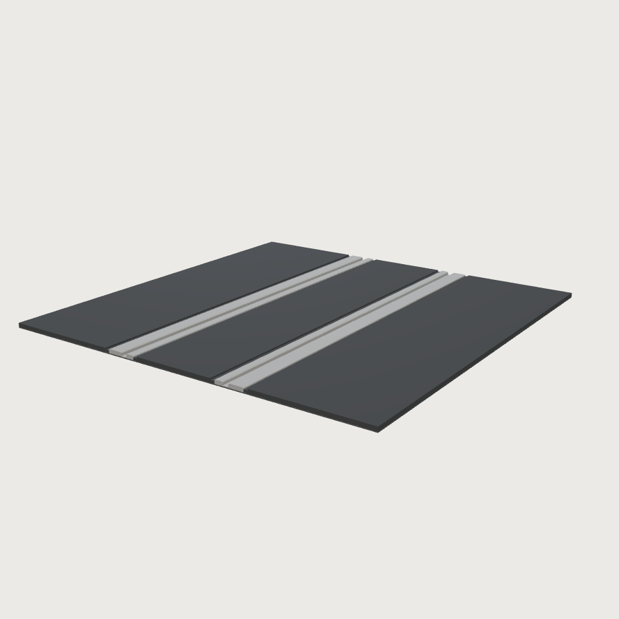 Tram Track Tile low-poly 3D model