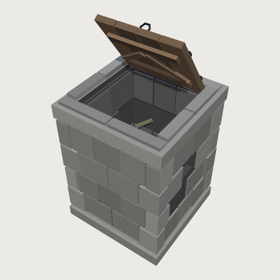 Trapdoor Pit low-poly 3D model