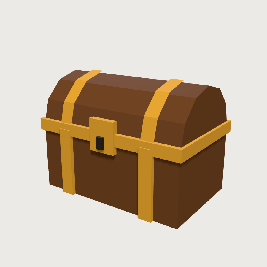 Treasure Chest low-poly 3D model