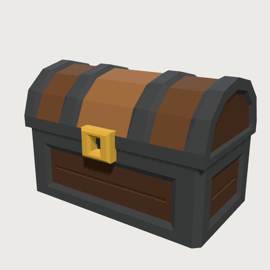 Treasure Chest low-poly 3D model