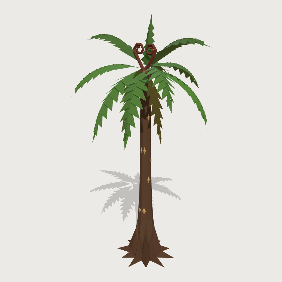 Tree Fern low-poly 3D model