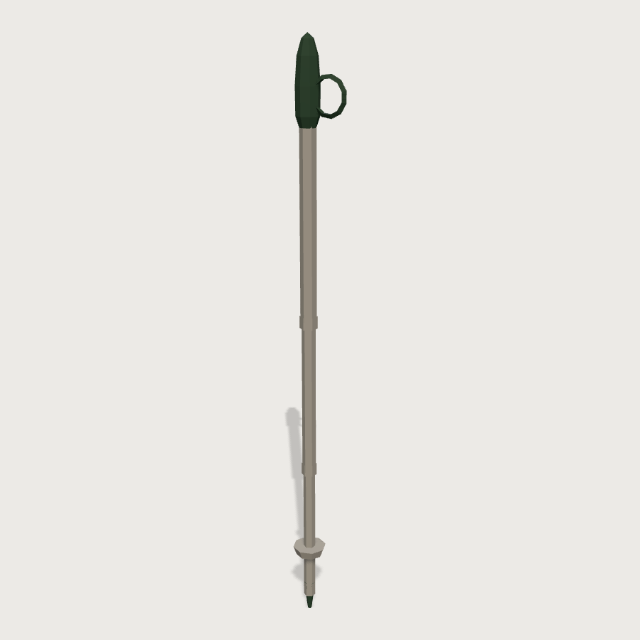 Trekking Pole low-poly 3D model