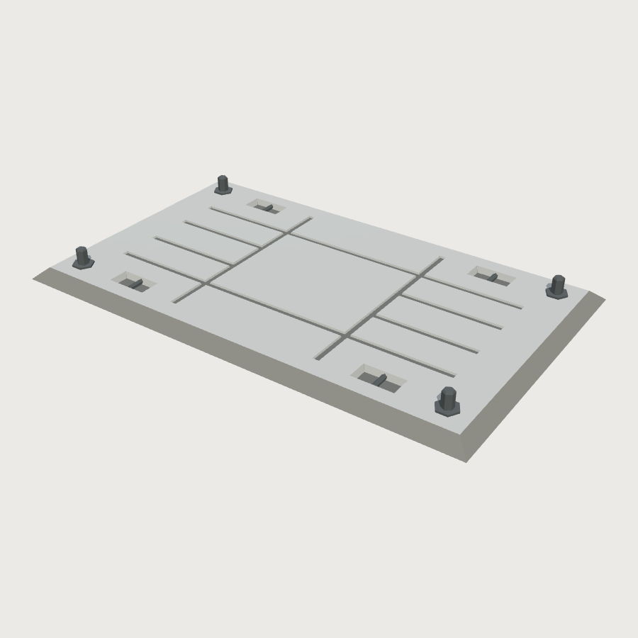 Trench Plate low-poly 3D model