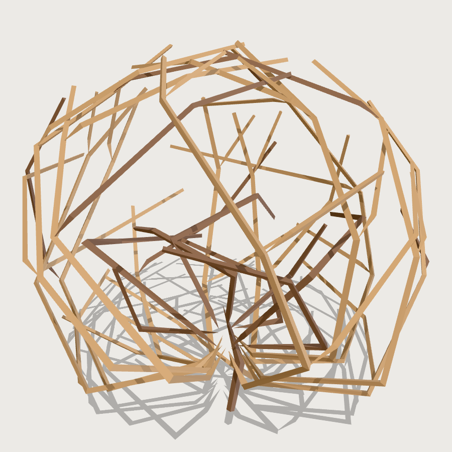Tumbleweed low-poly 3D model
