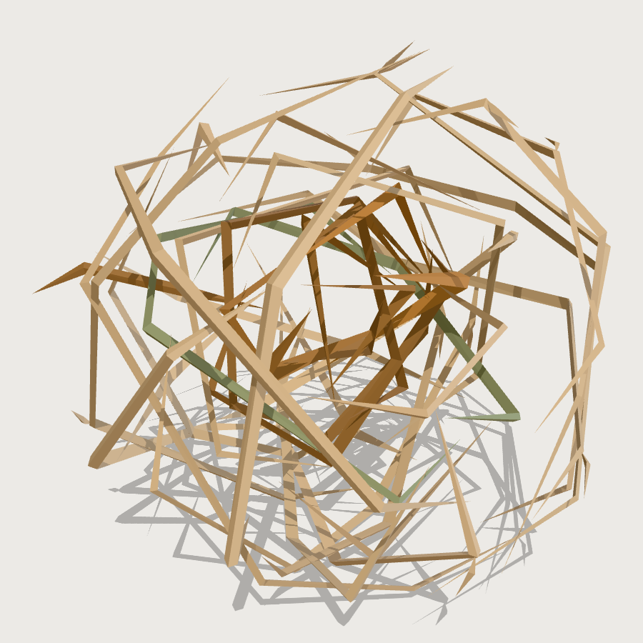 Tumbleweed low-poly 3D model