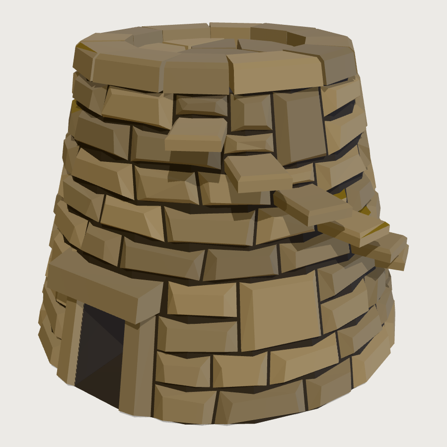 Tupa Stone Tower low-poly 3D model