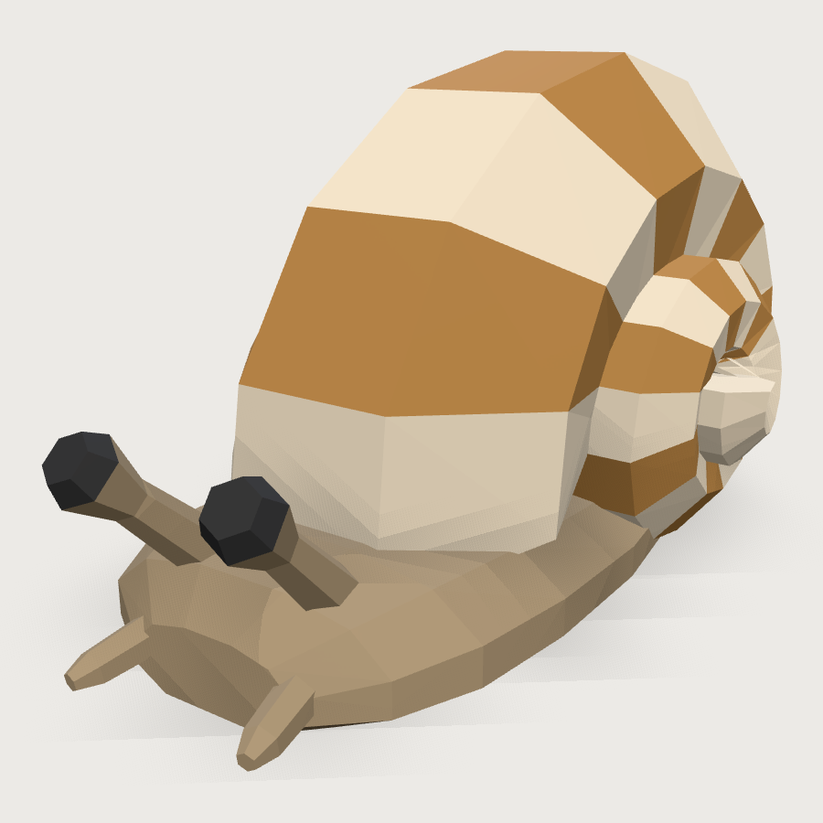 Turbo Snail low-poly 3D model