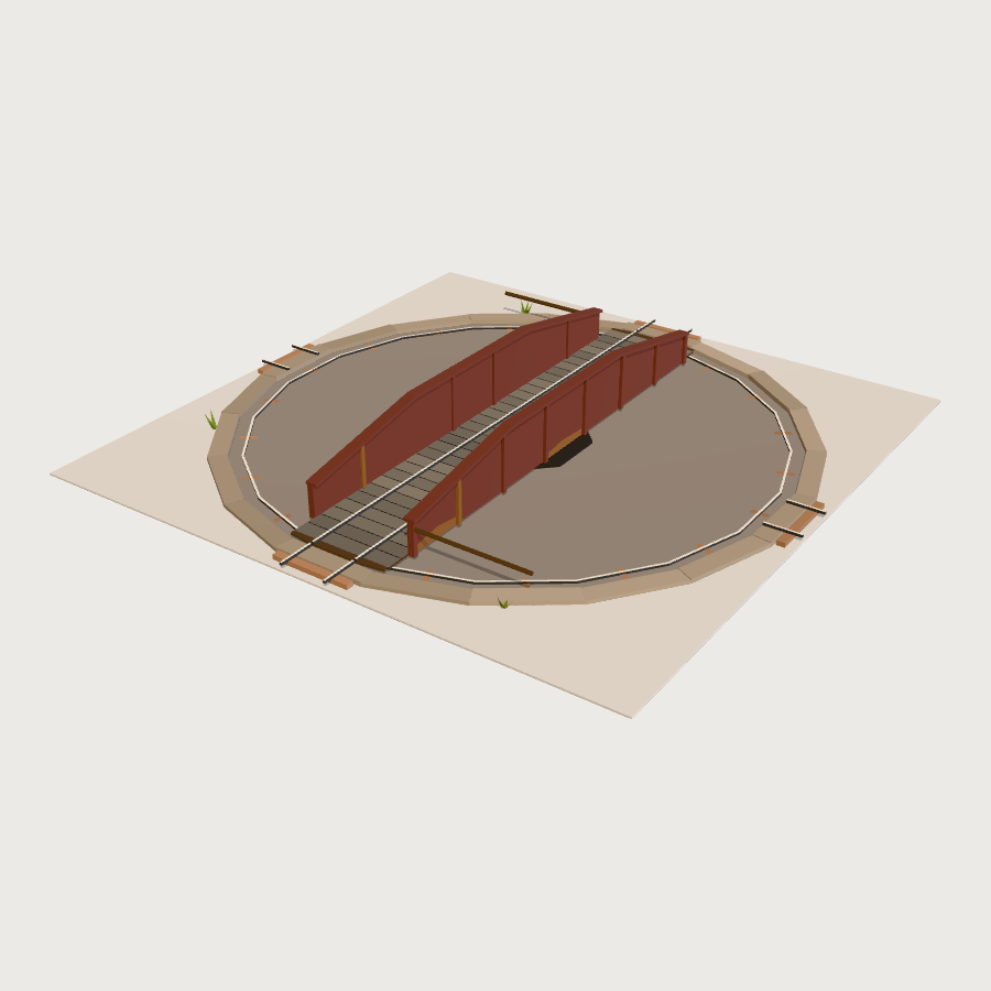 Turntable low-poly 3D model
