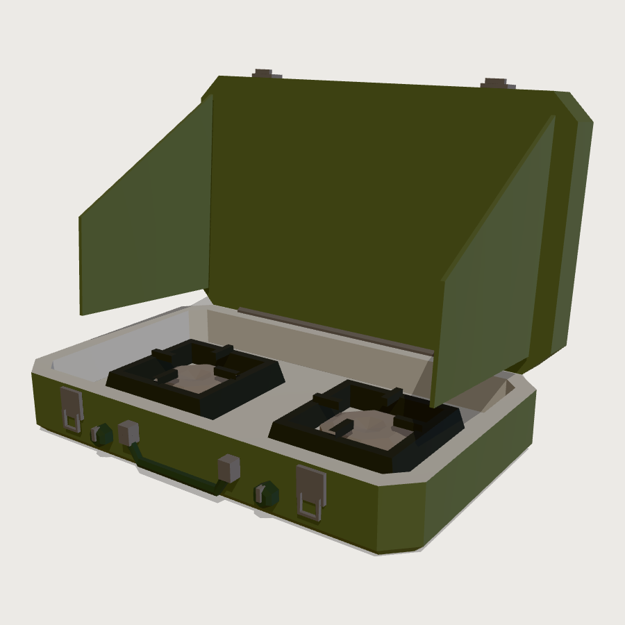 Two-Burner Camp Stove low-poly 3D model