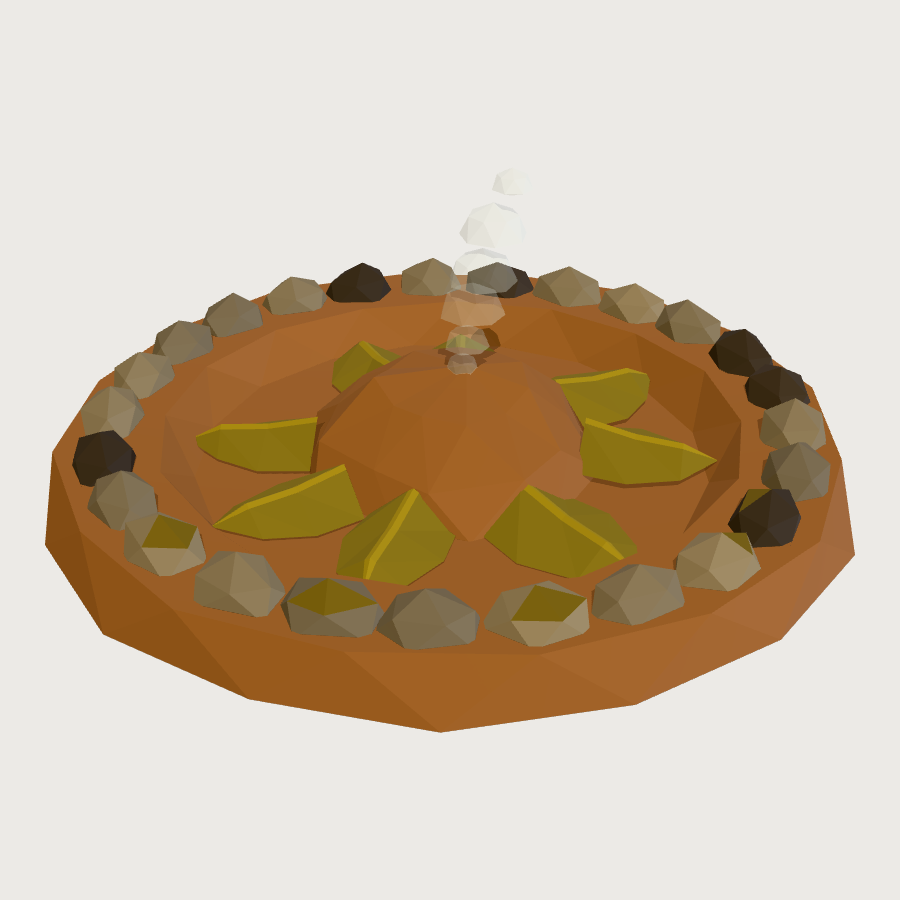 Umu Earth Oven low-poly 3D model