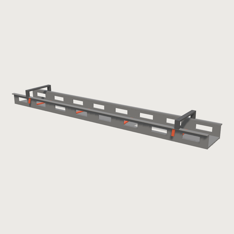 Under-Desk Cable Tray low-poly 3D model