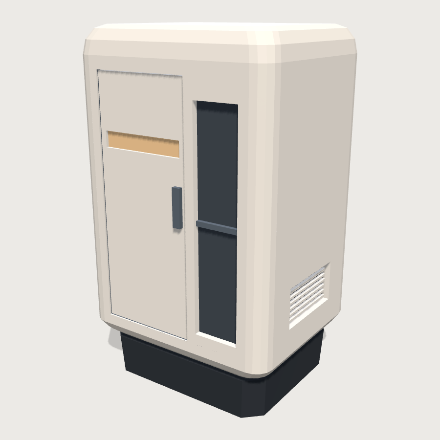 Utility Substation Cabinet low-poly 3D model