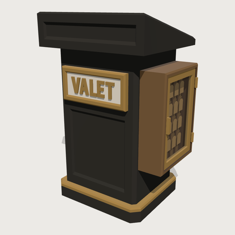 Valet Key Podium low-poly 3D model